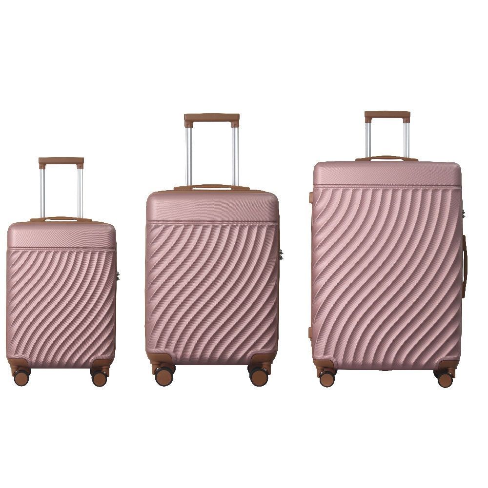 Luggage Sets ABS Hardshell 3pcs Luggage, Lightweight Durable Suitcase Sets Spinner Wheels Suitcase With TSA Lock 20''24''28'' Available(Rose Gold )_maomaolike.com