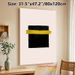 Minimalist Abstract Geometric Painting Poster, Bold Black Brushstroke Square With Yellow Stripe Poster, Sleek Modern Wall Decor Ideal For Living Room_maomaolike.com