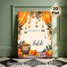 Haldi Ceremony Welcome Painting Poster, Warm Orange Floral & Traditional Motif Watercolor Poster, Festive Welcome Decor Ideal For Haldi Ceremony And_maomaolike.com