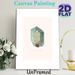 Amazonite Crystal Painting Poster, Delicate Realistic Mineral Art Poster, Elegant Natural Decor Piece Suitable For Living Room, Bedroom And Study Area_maomaolike.com