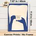 Coffee Cup & Hands Themed Painting Poster, Minimalist Blue & Beige Stylized Graphic Poster, Warm Inspirational Decor Idea For Home Office, Living Room_maomaolike.com