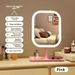 LED Lighted Smart Makeup With Lights For Girls' Bedroom Dressing Table, Student Dormitory Desktop Fill Light Mirror_maomaolike.com