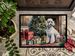 Poodle Cozy Christmas Doormat Front Door Mat Indoor Outdoor Rugs For Entryway, Non Slip Washable Low Pile, 24H X 36W_maomaolike.com