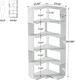 6-Tier Corner Bookshelf, 64.96" Corner Bookcase With Anti-Drop Panel_maomaolike.com