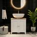 White Under Sink Cabinet With U-Shape And Adjustable Internal Shelf_maomaolike.com
