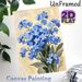 Blue Forget-me-not Floral Painting Poster, Textured Impasto-style Blue Blooms Poster, Delicate Natural Charm Ideal For Living Room, Bedroom Wall Decor_maomaolike.com