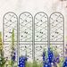 4 Pack Metal Garden Trellis 86.7" X 19.7" Rustproof Trellis For Climbing Plants Outdoor Flower Support Bird Deco Black_maomaolike.com