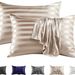 Jacquard Silky Satin Pillowcase ,Similar To Silk Pillowcase 2 Pack, Pillow Case For Sleeping Women With Envelope Closure, Gifts For Women Men_maomaolike.com