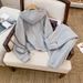 Women's Clothing Women Autumn and Winter Thin Hooded Cardigan Sports Two piece Suit Large Size Women's Suit_maomaolike.com
