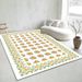 Living Room Rug,Large Rug,Oversized, Gold Leaves Design,Bedroom Rug,Soft And Thick, Machine Washable, Thickened Rug, Bedside Rug,Decorative Indoor Rug_maomaolike.com