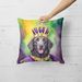 Curly-Coated Retriever King Of Mardi Gras Throw Pillow Machine Washable, Indoor Outdoor Decorative Pillow For Couch, Bed Or Patio, 18Hx18W_maomaolike.com