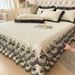 2025 New Skirt Three-Piece Set Kapok Crinkle Gauze French Double Layer Lace Princess Style Quilted Bed Sheet Single Piece Autumn_maomaolike.com