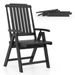 Foldable Patio Chair All-Weather HDPE Outdoor Dining Chair With Armrest For Indoor And Outdoor Settings, Living Room, Balcony, Porch, Patio, Etc_maomaolike.com