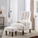 Living Room Sofa Single Chair With Ottoman, Modern Multi-function Fabric Living Room Chair Bed, Soft Leisure Single Chair Adjustable Into 5 Angles With Sofa Sleeper_maomaolike.com