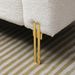 53.2"Width Modern End Of Bed Bench Sherpa Fabric Upholstered 2 Seater Sofa Couch Entryway Ottoman Bench Fuzzy Sofa Stool Footrest Window Bench With Gold Metal Legs For Bedroom Living Room,BEIGE_maomaolike.com