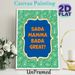 Fun Slogan & Paisley Themed Painting Poster, Vibrant Green Paisley Pattern With Bold Typography Poster, Cheerful Decorative Piece Suitable For Living_maomaolike.com