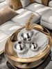 1pc Luxury Style Silver Ceramic Round Ball Vase Suitable For High-end Design Style Living Room Entrance Balcony Decoration Flower Arrangement Vase_maomaolike.com