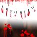 8/12Pcs Halloween Bloody Fake Knife, Garland & Banner. Zombie Vampire Party Decor For Haunted House, Bar, Indoor And Outdoor Yard._maomaolike.com