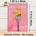 Spaghetti Fork Themed Painting Poster, Vibrant Brushstroke-style Whimsical Pasta-wrapped Fork Poster, Playful Food Decor With "More Spaghetti Less_maomaolike.com
