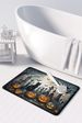 Black Cat Spooky Halloween Memory Foam Kitchen Mat Machine Washable Anti-Fatigue Mat Cushion Comfort Bath Mat Or Kitchen Rug_maomaolike.com