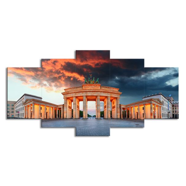 5 Panel Walls, Berlin, Germany Brandenburg Gate, Living Room, Modern Home Decoration (picture Core Does Not Include_maomaolike.com