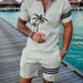 Men's Clothing polo shirt solid color plus size casual 3D printed zipper short sleeve suit lapel collar men's short sleeve_maomaolike.com