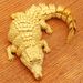 Gold-Plated With Movable Joints Tea Seat Decoration Creative Large Crocodile Handheld Craft Metal Ornament_maomaolike.com
