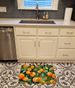 Florida Orange Blossom In Watercolor Memory Foam Kitchen Mat Machine Washable Anti-Fatigue Mat Cushion Comfort Bath Mat Or Kitchen Rug_maomaolike.com