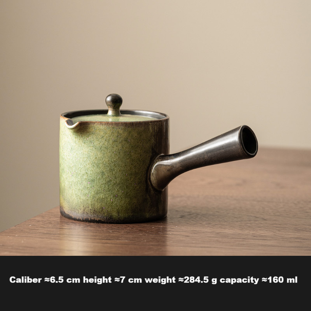 Kiln Retro Side Handle Ceramic Teapot Teapot Teapot Separation Chinese Style Kungfu Tea Set Household Guest Anti-scalding Single Pot_maomaolike.com