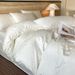 2026 Spring New Simple Pure Four-Piece Spring Jacquard Satin Full Cotton Bed Sheet Duvet Cover Nantong Bedding Three-Piece Set_maomaolike.com