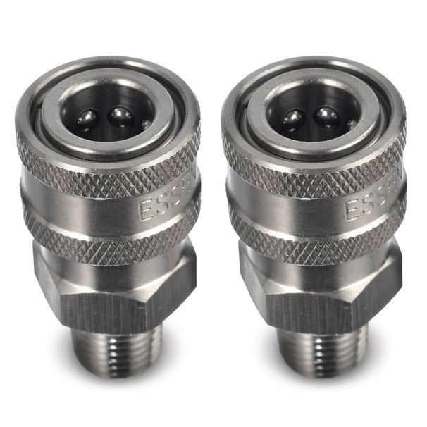 Stainless Steel Pressure Washer Quick Connect Fittings Set Of 2 | Male_maomaolike.com