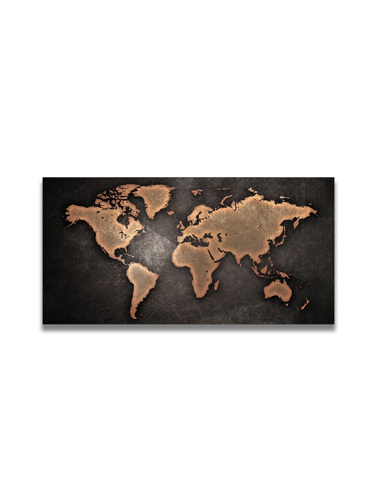 World Map, Coffee Brown, Mainstream Style, Decorative Art Print, Home Decor Painting, Living Room Feature Wall Art, Art Exhibition Piece_maomaolike.com