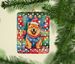 Chow Chow Christmas Porcelain Ornament Christmas Tree Hanging Decorations For Home Christmas Holiday, Rectangle, Gift, Multicolor_maomaolike.com
