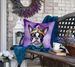 Boston Terrier King Of Mardi Gras Throw Pillow Machine Washable, Indoor Outdoor Decorative Pillow For Couch, Bed Or Patio, 18Hx18W_maomaolike.com