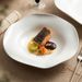 Ceramic Straw Hat Irregular Salad Soup Hotel Restaurant Creative Specialty Tableware White Artistic Dish Plate_maomaolike.com
