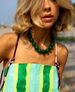 Docona Bohemia Bead Round Colourfulne Neckalce For Women Fahion Banquet Adjutable Geometric Holiday Jewelry Party_maomaolike.com