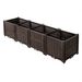 Indoor And Outdoor Rectangular Plastic Planting Box; Planting Kit For Fresh Vegetables, Herbs, Flowers, And Succulents; Brown_maomaolike.com
