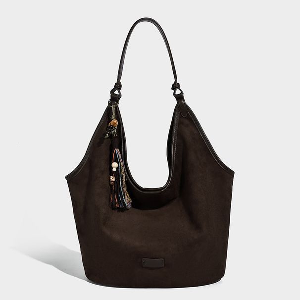 Elegant 2026 Fall/Winter New Frosted Tote Soft Leather Shoulder Fashionable Underarm Bag, Versatile Commuting Bag_maomaolike.com