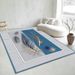 Living Room Rug Large Size Gorgeous Gold Frame Design Bedroom Rug Plush Thickened Machine Washable Thickened Underlay Interior Decorative Rug_maomaolike.com