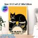 Black Cat Jazz Club Painting Poster, Vintage Graphic Black Cat On Drums Poster, Retro Artistic Decor Ideal For Music Room, Living Room, Jazz Bar_maomaolike.com