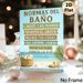 Spanish Bathroom Rules Painting Poster, Coastal-themed Serene Beach Scene With Bath Essentials Poster, Clearly Displays Bathroom Guidelines, Suitable_maomaolike.com