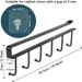 Storage Mug Hooks Rack Under Cabinet Each With Fixed Sticker, 6 Hooks Cup Holder Hanger, Ties Belts Scarf Hanging Hook Rack, Mug Hook Hanger Under Shelf Without Drilling Kitchen Utensil Hanger_maomaolike.com