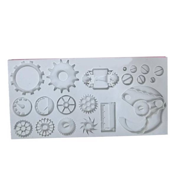 Mechanical Gear Silicone Cake Fondant Mold For Crafting Projects_maomaolike.com