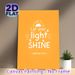 Bible Verse "Let Your Light Shine" Painting Poster, Warm Orange Minimalist Graphic Poster, Uplifting Spiritual Decor Ideal For Home, Office, Bedroom_maomaolike.com