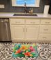 Lilies In Watercolor Memory Foam Kitchen Mat Machine Washable Anti-Fatigue Mat Cushion Comfort Bath Mat Or Kitchen Rug_maomaolike.com