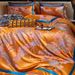 Luxurious Brocade Four-Piece Set Satin Color Woven Jacquard Sheet Bed Cover Multi-Set Bedding_maomaolike.com