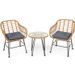 3 Pieces Rattan Furniture Set With Cushioned Chair Table_maomaolike.com