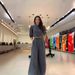 Women's Clothing fashion striped print navel baring top high waist wide leg pants suit_maomaolike.com