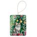 Li Hua Cat By The Christmas Tree Porcelain Ornament Christmas Tree Hanging Decorations For Home Christmas Holiday, Rectangle, Gift, Multicolor_maomaolike.com