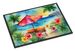 Hawaii Hawaiian Hibiscus In Watercolor Doormat Front Door Mat Indoor Outdoor Rugs For Entryway, Non Slip Washable Low Pile, 24H X 36W_maomaolike.com